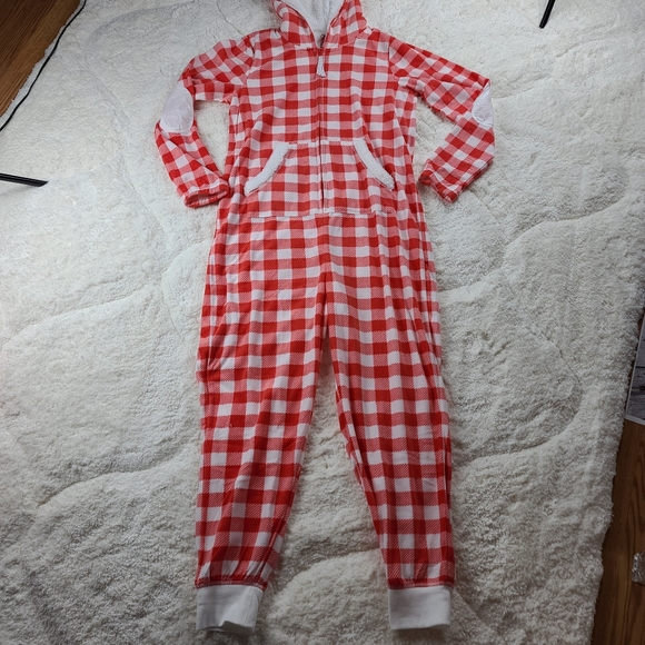 NEW One piece Fleece Hooded Pajamas - Picture 2 of 10